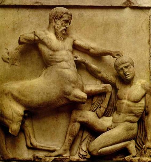 Centaur and Lapith Wrestling