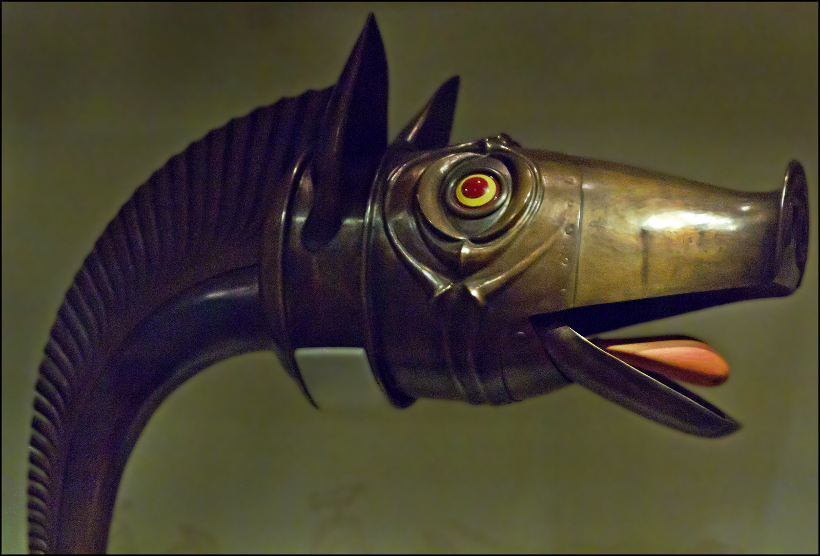 Replica of a Celtic carnyx at the National Museum of Scotland
